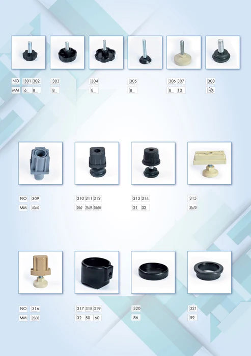 MODEL MT-313-B size 42mm Threaded plastic round Tube insert Plug for steel tube