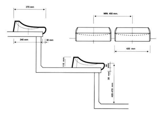 Backless Stadium seat MT-2033 (telescopic or dismountable)