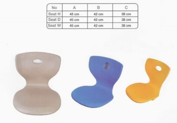 MODEL MT-802-B Size 42*42*42 cm High quality Custom Blow mold plastic school seat shell