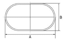MODEL MT-142 SIZE 25*50mm OVAL BUMPY INTERNAL FITTING FERRULES FOR DESKS, TABLE & CHAIR TUBULAR LEGS