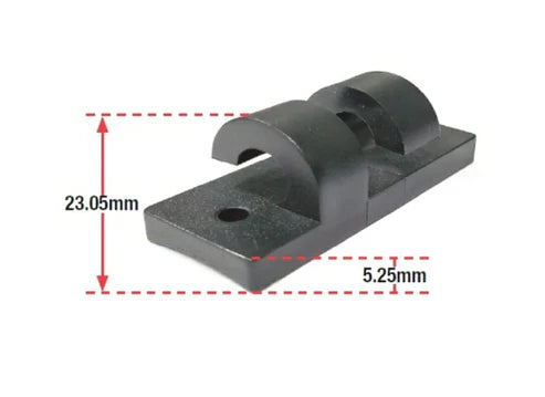 NET HOOK WITH DOUBLE FIXINGS, FOR STEEL GOALS