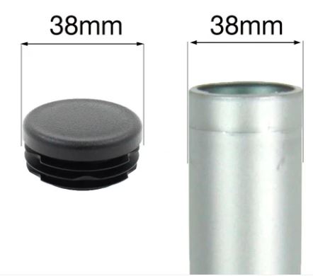 MODEL MT-105 SZIE 38MM ROUND RIBBED INSERTS END CAPS FOR DESKS, TABLES & CHAIR LEGS