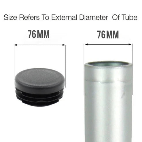 MODEL MT-109 SIZE 74MM ROUND RIBBED INSERTS END CAPS FOR DESKS, TABLES & CHAIR LEGS