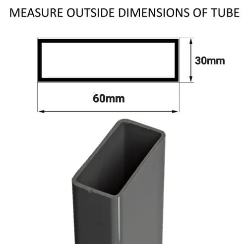 MODEL MT-134 SIZE 30*60MM RECTANGULAR END CAPS BOTTOMS FOR TABLE & CHAIR INSERT PLUG LEGS & ALL OTHER OVAL TUBULAR FEET