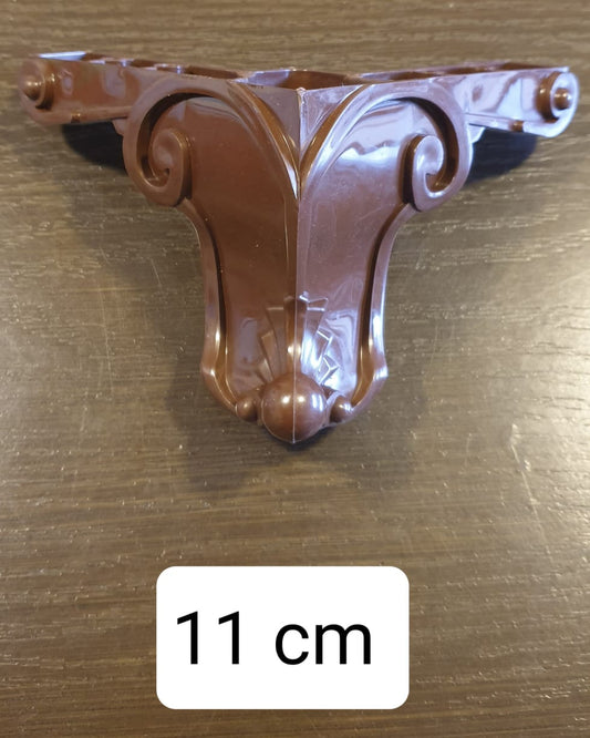 11 Cm Engraved Angular Plastic Footing For Furniture