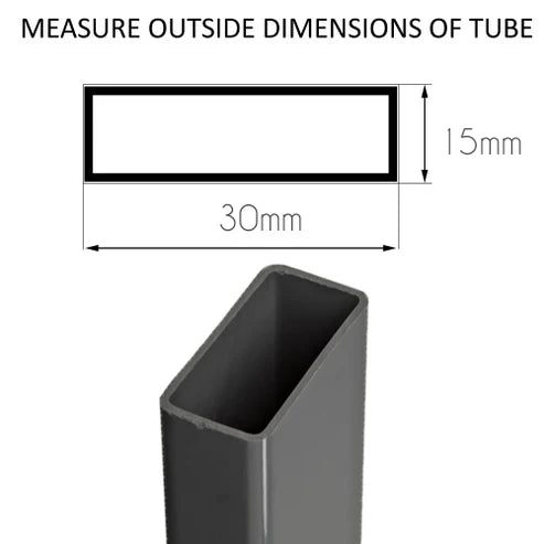 MODEL MT-130 SIZE 15*30MM RECTANGULAR END CAPS BOTTOMS FOR TABLE & CHAIR INSERT PLUG LEGS & ALL OTHER OVAL TUBULAR FEET