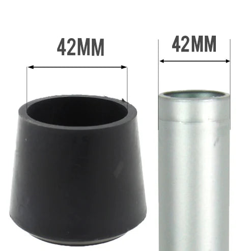MODEL MT-206 SIZE 42mm MULTI PURPOSE PLASTIC BOTTOMS FOR TABLE & CHAIR LEGS & ALL OTHER TUBULAR FEET
