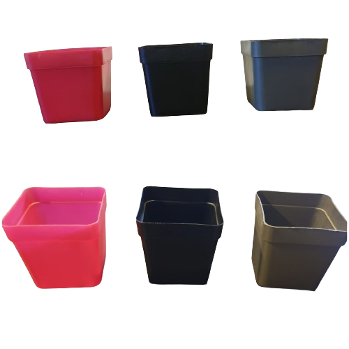 Colored Square Pot Size 12 Cm