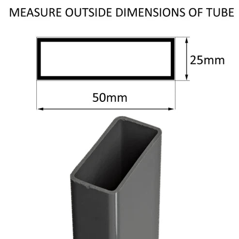 MODEL MT-133 SIZE 25*50MM RECTANGULAR END CAPS BOTTOMS FOR TABLE & CHAIR INSERT PLUG LEGS & ALL OTHER OVAL TUBULAR FEET