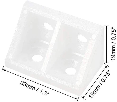 MODEL MT-410 uxcell Shelf Cabinet Door 90 Degree Plastic Corner Braces 4 Holes Angle Bracket